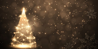黑色唯美发光雪花铃铛圣诞圣诞节平安夜展板背景
